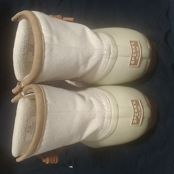SALE! Sperry Sparkle Duck Boots Sz.6.5M Gently Worn - Picture 5 of 15